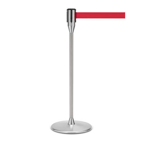 Colonnina con nastro con cinghia - SLIM NASTRO - POLIBAR - a testa piatta / per passeggeri / per aeroporto