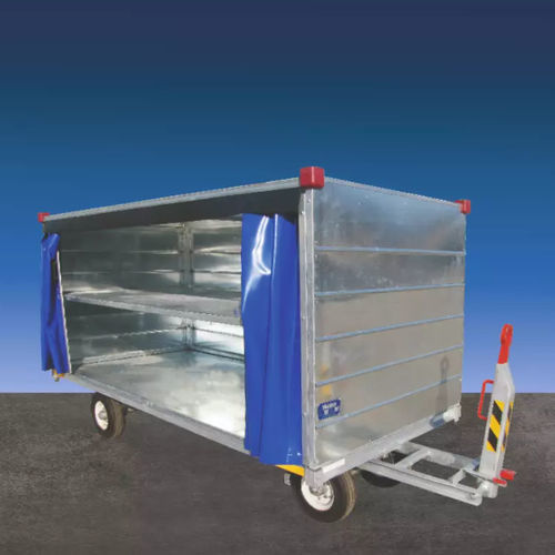 Carrello portabagagli per ground support - CBT2000 - TIMSAN - 4 ruote / con telone / aperto