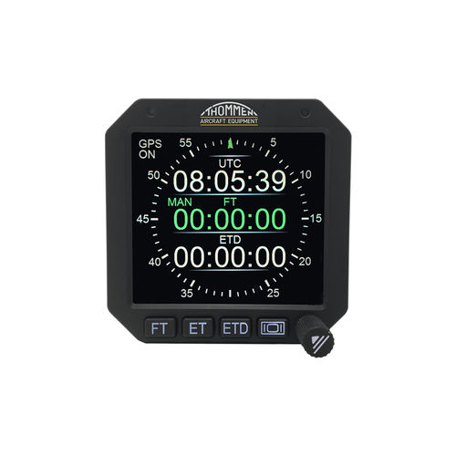 Orologio per aeromobile - STRATOTIMER 3ATI - THOMMEN AIRCRAFT EQUIPMENT AG - digitale / al quarzo / con contatore di ore di volo
