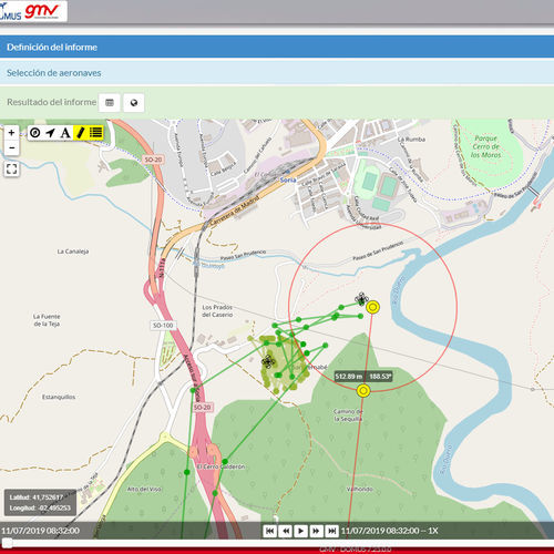 Software di gestione - Dronelocus® - GMV - di monitoraggio / di navigazione / per drone