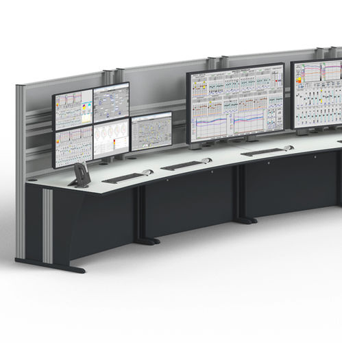 Console di controllo del traffico aereo multiposto - Dacobas Advanced - KNURR TECHNICAL FURNITURE GMBH - dritto / curvo / senza contenitori