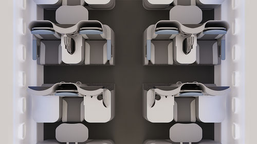 Sedile per cabina d'aeroplano - Allegra HD - Aviointeriors SpA - per business class / con monitor integrato / con braccioli