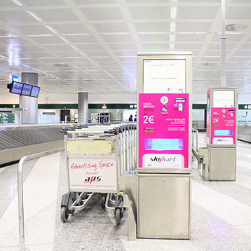 Carrello portabagagli per terminal d'aeroporto - SKYKART - Airport Passenger Services (APS) - per passeggeri / a 3 ruote / aperto