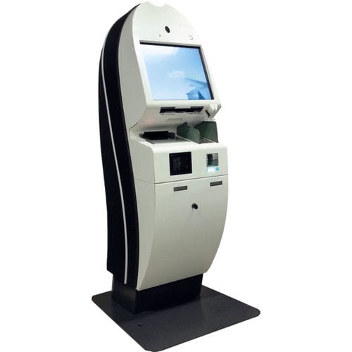 Chiosco self check-in con stampante - IER 919 - IER Blue Solutions - con lettore di carte d'imbarco / con lettore di passaporti / con lettore di codici a barre