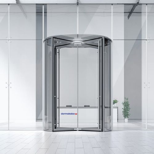 Porta girevole automatica - KTV ATRIUM FLEX All - dormakaba - di sicurezza / per aeroporto