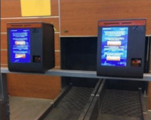 Chiosco self check-in con stampante - SBDv4   - Zamar AG - con lettore di carte d'imbarco / con lettore di passaporti / con lettore di codici a barre