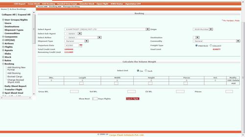 Software di gestione - CFGSA - Cargoflash Infotech Pvt. Ltd. - per aereo da carico