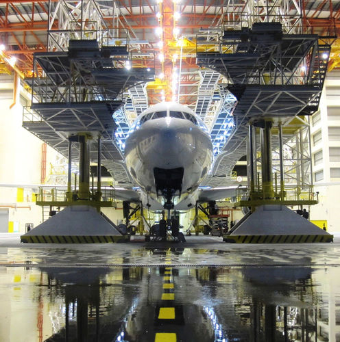 Sistema di docking per aereo per aereo - Aircraft Support Industries - per coda di aereo / per fusoliera / per muso d'aereo