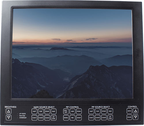 Schermo per cabina di aeroplano per strumenti avionici - LCD1507 - RDDS Avionics Limited - 1024 x 768 / con display LED