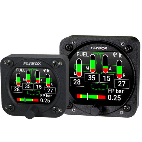 Indicatore di pressione - Omnia Fuel L-P - Flybox Avionics - di livello / digitale / per carburante
