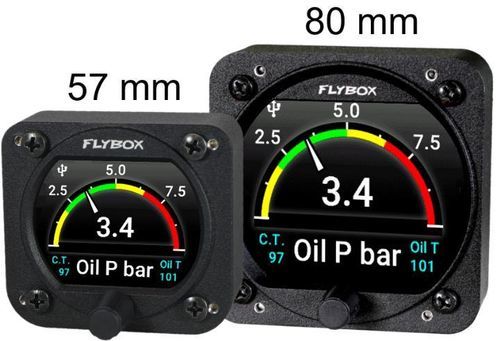 Indicatore di pressione - Omnia - Flybox Avionics - di temperatura / digitale / elettronico