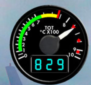 Indicatore di temperatura - PN 6100-206 Series - Diamond J, Inc. - analogico / elettronico / per motore