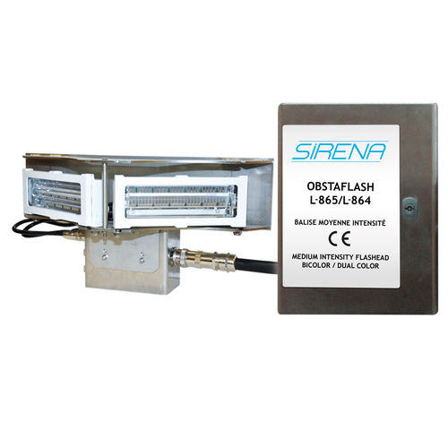 Luce di segnalazione di ostacolo - KIT OBSTAFLASH 120° 110/240V - Sirena S.p.A. - per aeroporto / per aereo / LED