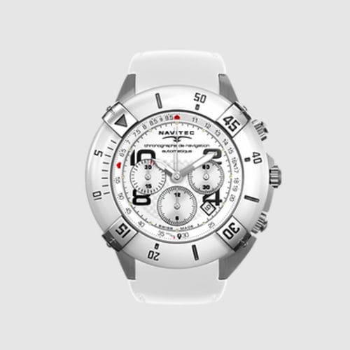 Orologio da polso aviatore - TCA White - Navitec  - cronografo / con doppio fuso orario / carica automatica