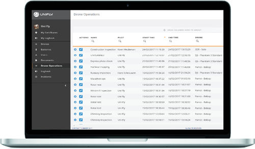 Software per reportistica - Pro - UNIFLY - di gestione di flotta / per drone / in tempo reale