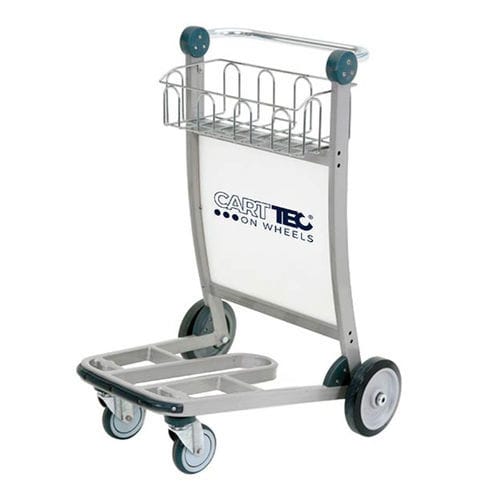 Carrello per duty free per terminal d'aeroporto - CHILOE - Cart Technology S.L - 4 ruote / aperto / in acciaio inossidabile