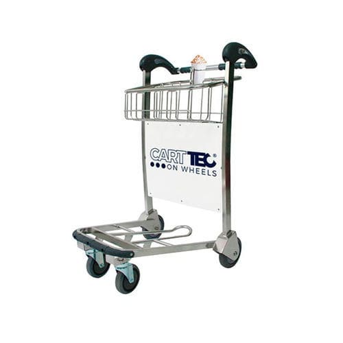 Carrello per duty free per terminal d'aeroporto - PASCUA - Cart Technology S.L - 4 ruote / aperto / in acciaio inossidabile