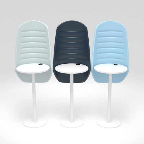Tavolo per aeroporto - ERMES - Altek Italia Design Srl - in espanso / in ecopelle / in acciaio