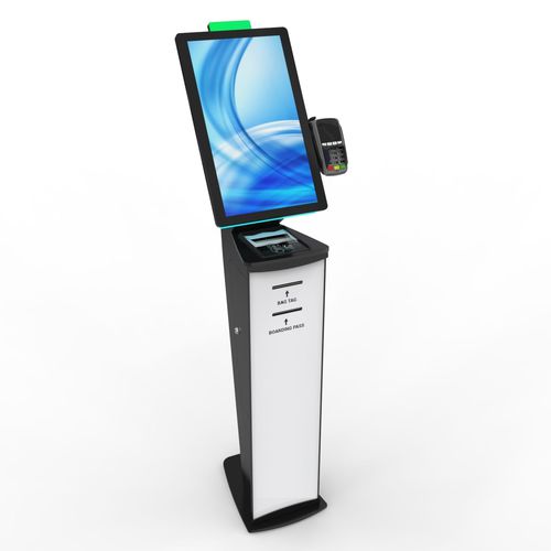 Chiosco self check-in monoschermo - K-series 15"  - imageHOLDERS - con lettore di carte d'imbarco / per etichette di bagagli / da terra