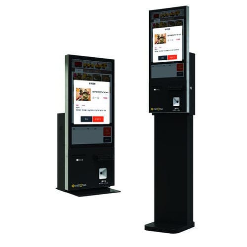 Chiosco self check-in con stampante - NEOSK8220ST - BTC SECU CO., LTD. - con sistema di pagamento con carta / con telecamera con riconoscimento biometrico e facciale / da terra