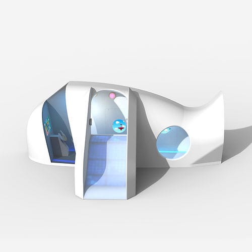 Struttura di gioco per aeroporto - CHAMELEON PLANE - Play 9 Studios - da interno / in acciaio / in plastica