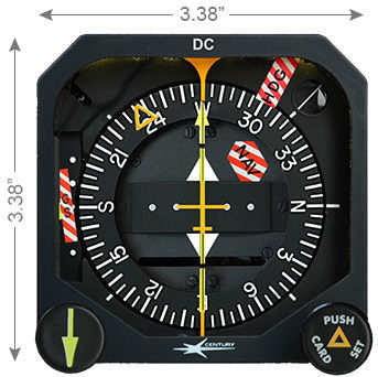 アナログ水平儀 - Century Flight Systems lnc. - 航空機用 / 電気ジャイロコンパス付