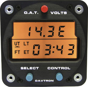 航空機用時計 - M800 series - Davtron, Inc. - 電子 / クォーツ / 照光式