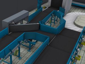 横型ダイバータコンベア