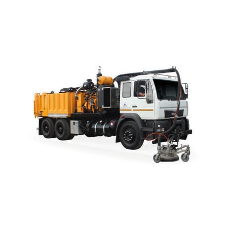 空港滑走路清掃機 - SK5500 - WATERBLASTING TECHNOLOGIES - トラックへの取り付け可能 / 表面洗浄用 / ゴム除去用