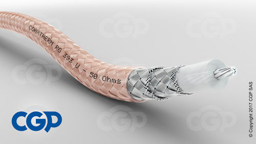 飛行機用ケーブル - COAXTHERM® RG393U - CGP - Cables for Global Performance - データ用 / 同軸 / シールド