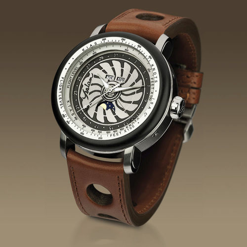 パイロット時計 - Aviator Triple calendar - YESLAM GENEVE - 真対気速度計付 / デュアルタイム