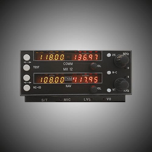 グリッドNAV/COM - MX12 - TKM Avionics - パネル取り付け式 / 航空機用