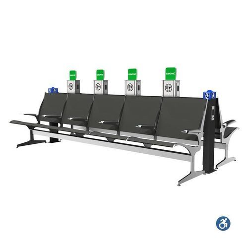 空港用充電スタンド - HOLLAND SEATBACK - Parabit Systems - ビームチェア用 / 携帯電話用 / ノートパソコン用