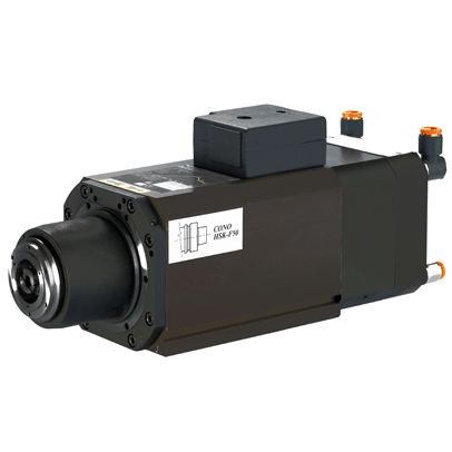 機械加工用電動スピンドル - ES350 - H6161H0621 - HSD SpA - ねじロック式 / 冷却 / 非同期式エンジン