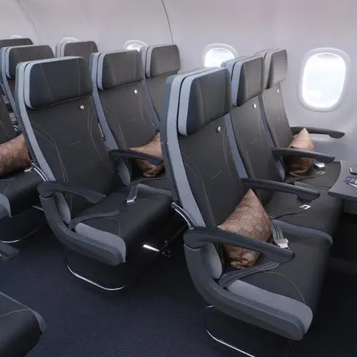 エコノミークラス座席 キャスター付き 飛行機 B737椅子 B737 トルコ航空 エコノミークラスシート オフィスチェアー仕様