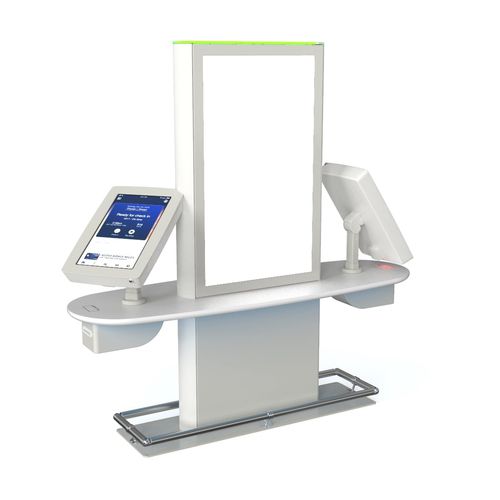 航空会社用チェックイン機 - T-series Twin Terminal   - imageHOLDERS - カ－ド支払システム付 / RFID リーダー付き / 床置き
