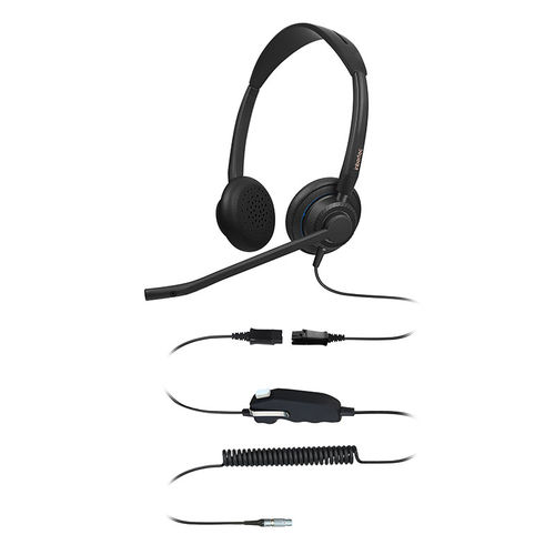 航空交通管制官ヘッドセット - UB810DP - Inbertec - 航空交通管理用 / 防音 / コード式