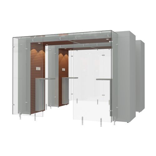 空港用喫煙室 - SMOKE SOLUTION 2SPAREA 3.2M - Longhi Air - 屋内用 / モジュール設計 / MDF