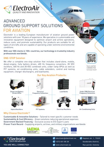 ElectroAir Company Overview - Ground Power Solutions at a Glance