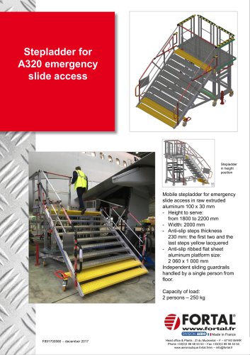 Stepladder for A320 emergency slide access