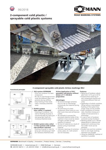 component cold plastic / sprayable cold plastic systems