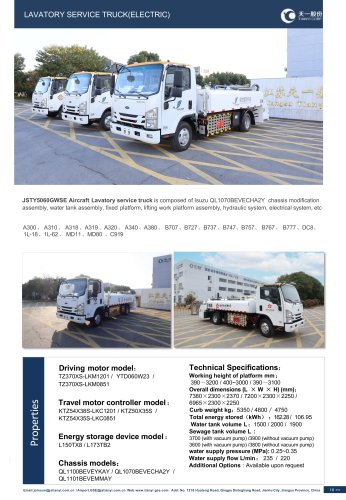 Tianyi Self-propelled lavatory truck JSTY5060GWSE