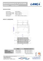 MAINTENANCE PLATFORM PN 0040.00 Model PHM-B5-2
