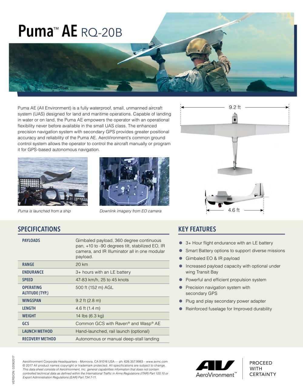 Puma&trade; AE RQ-20B - AEROVIRONMENT, INC.