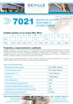 7021 Aleación de aluminio AlZn5,5Mg1,5 ESTADO Tratado - 1