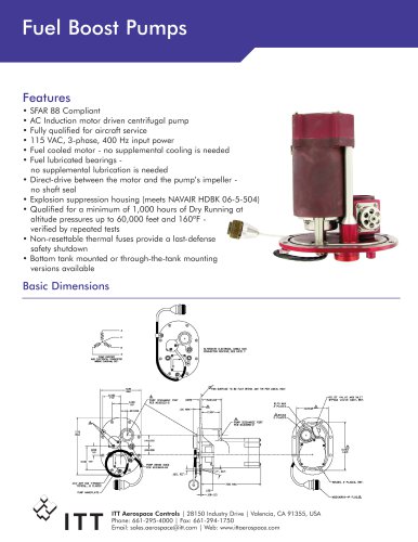 Fuel Boost Pump Datasheet