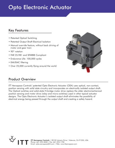 Opto-Electronic Control Actuator System Component