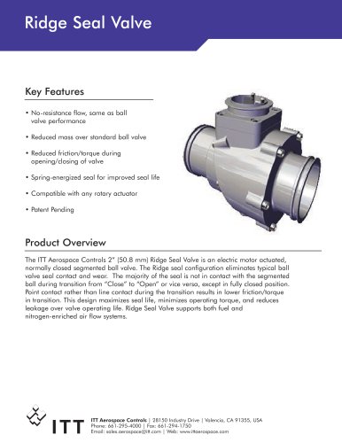 Ridge Seal Valve