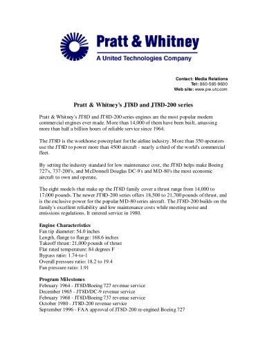 Pratt & Whitney's JT8D and JT8D-200 series (2025)