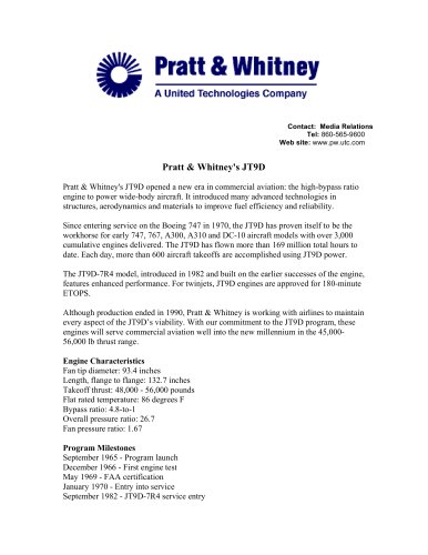Pratt & Whitney's JT9D (2025)